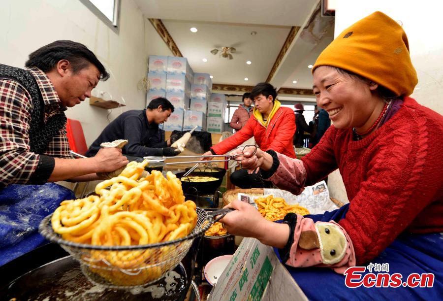 Traditional food 'Kasai' ready for Tibetan New Year