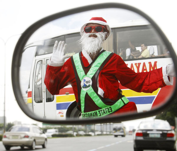 Santa the traffic controller