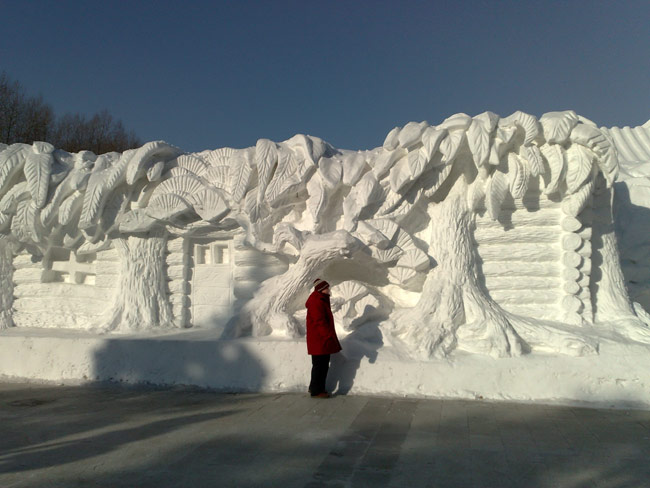 Sculpted in snow