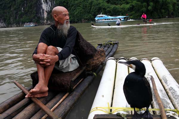 Enterprising villagers lure visitors with cormorants