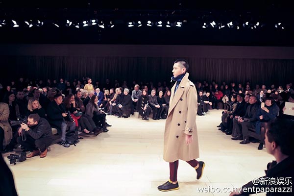Actor Wu Yifan at fashion show in London