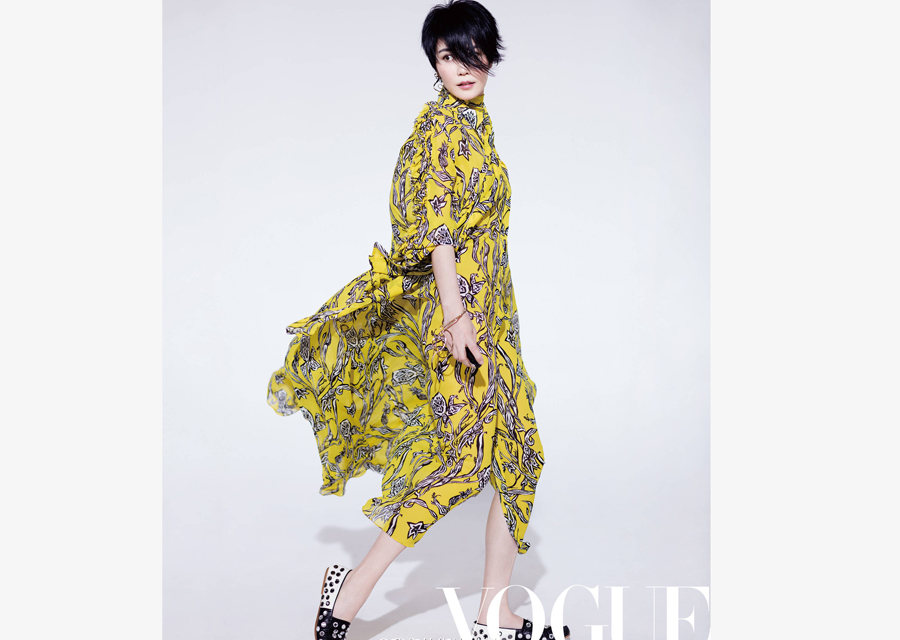 Chinese singer Faye Wong poses for 'Vogue' magazine