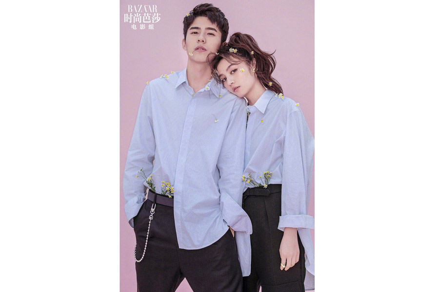Liu Haoran and Chun Xia pose for fashion magazine