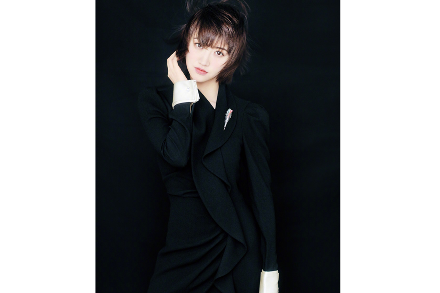 Actress Jing Tian poses for fashion magazine