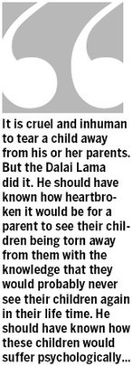 Dalai Lama took kids away from parents