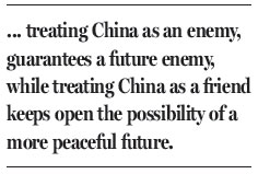 Curb China-US military rivalry to avoid conflict