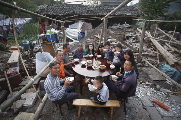 Family dinners still sweet despite destruction