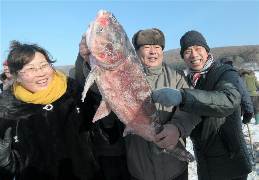 Ice fishing in NE China