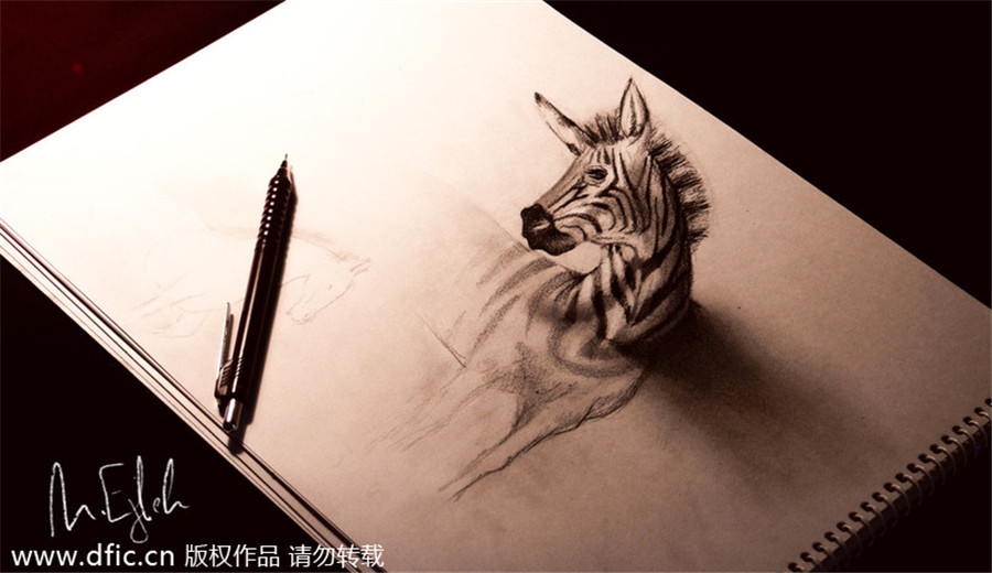 3d pencil drawings on paper