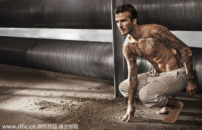David Beckham poses for H&M