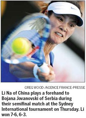 China's Li into Sydney final