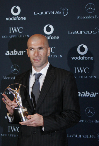 Nadal, Zidane honored at Laureus sports awards