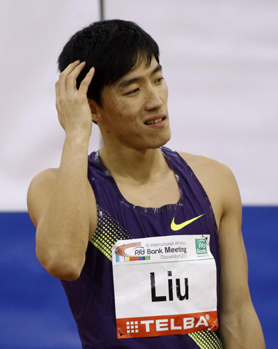 Hurdler Liu Xiang is third on European return