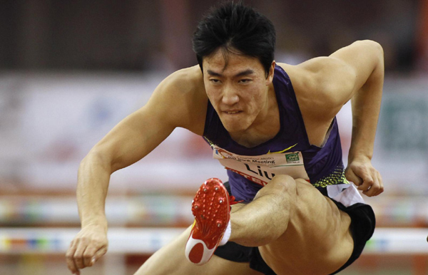 Hurdler Liu Xiang is third on European return