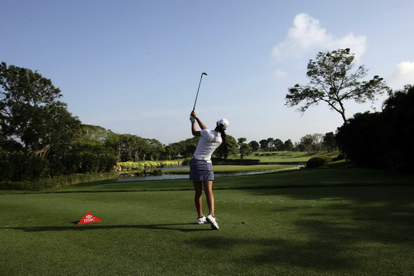 Teeing off at HSBC Women's Champions tournament 