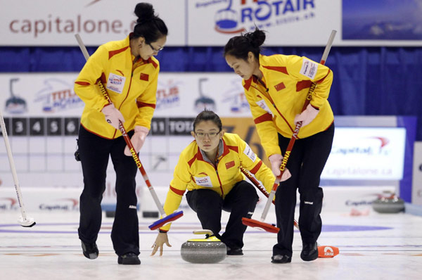 China wins bronze at world women's curling championship