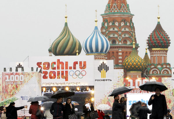 Russia starts 1,000-day countdown for Winter Olympics