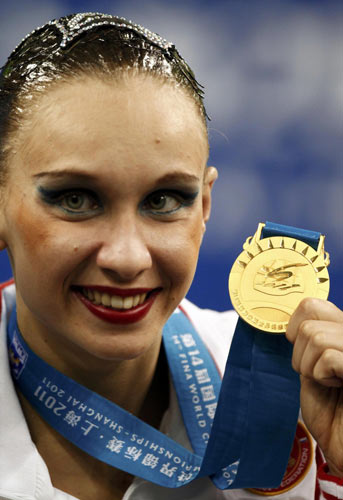 Russian 'synchro queen' wins third gold in Shanghai