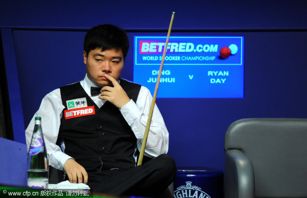 Ding Junhui blames shock defeat on tables and fans
