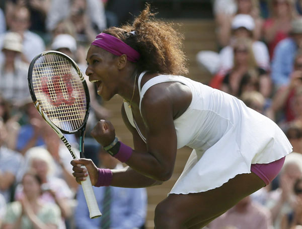 Serena's serving salvo sets up Radwanska final