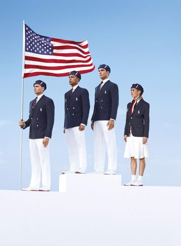 A gathering of official Olympic uniforms