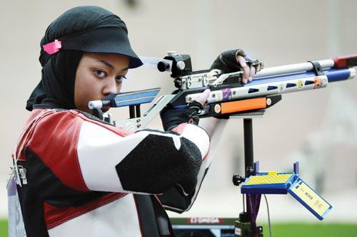 Qatari women's shooter ends up in world's sites