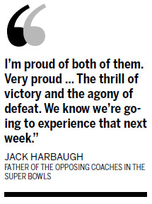 Sibling showdown puts loyalties to test for Harbaugh parents