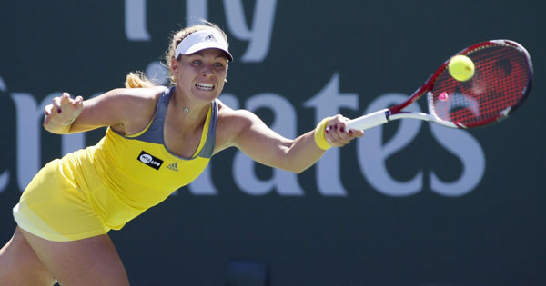 Coach's words help Kerber fight back at Indian Wells