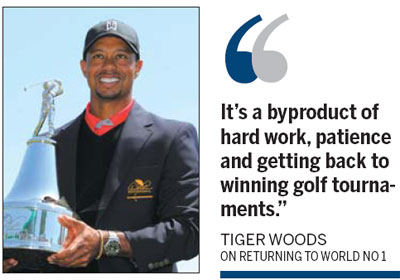 Woods back on top of world