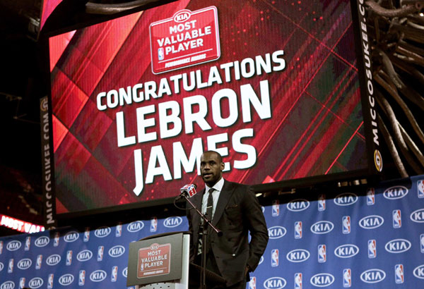 LeBron James wins 4th MVP laureate in 5 years