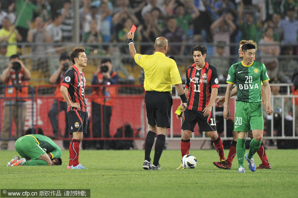Beijing Guoan draws 10-man FC Seoul in champions league home leg