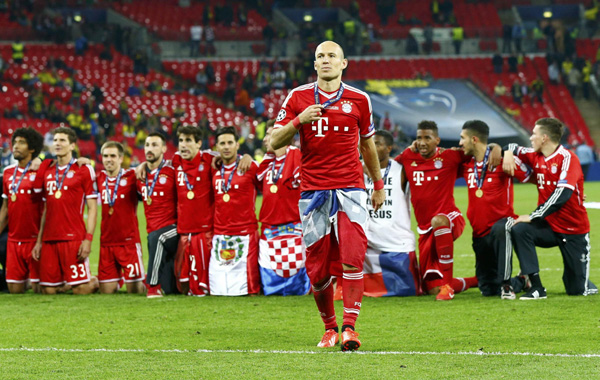 Robben shatters jinx as Bayern fulfil Euro champion dream