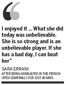 Ruthless Serena wallops Errani