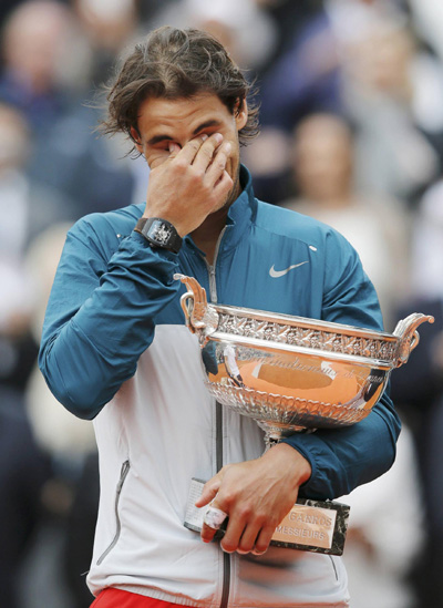 Nadal beats Ferrer for record 8th French Open win