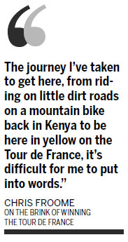 Froome's road to triumph hasn't been an easy one