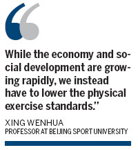 Sports body lowers fitness standards for students