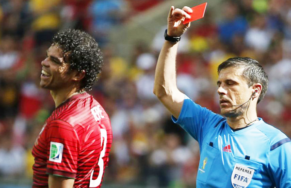 Pepe, Pereira get 1-match bans for red cards