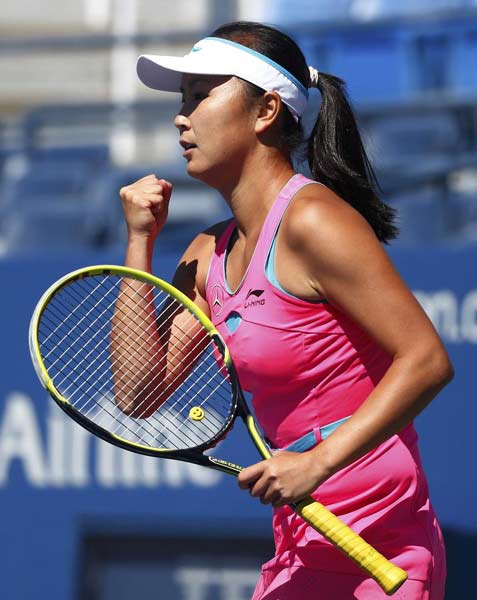 Peng Shuai reaches first Grand Slam singles quarters