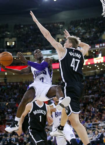 Teletovic leads Nets to 129-117 OT win over Kings