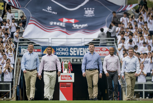 Legends get ready for the sevens at HK stadium