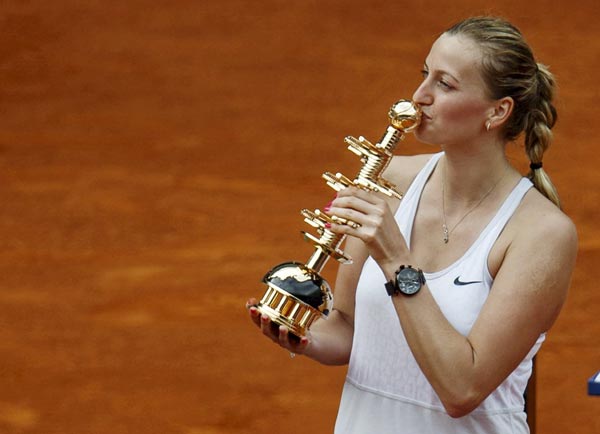 Kvitova crowned women's champion in Madrid Open