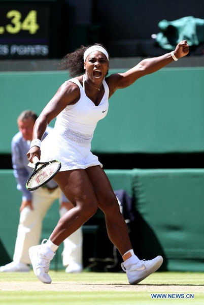 Serena Williams beats Muguruza to win sixth Wimbledon title