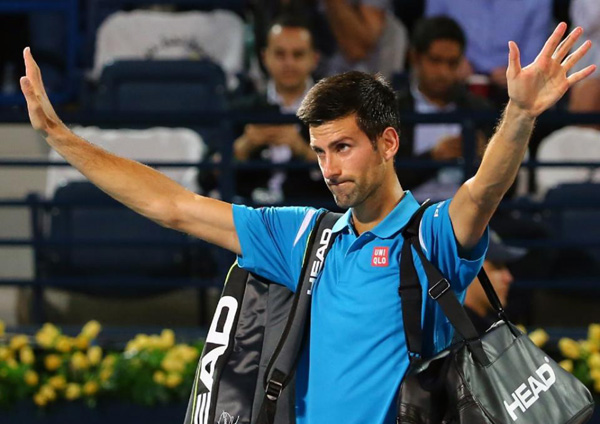 Djokovic quits Dubai with eye problem, ends 17-finals streak