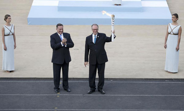 Greece hands over Olympic Flame to Rio 2016 Summer Games organizers