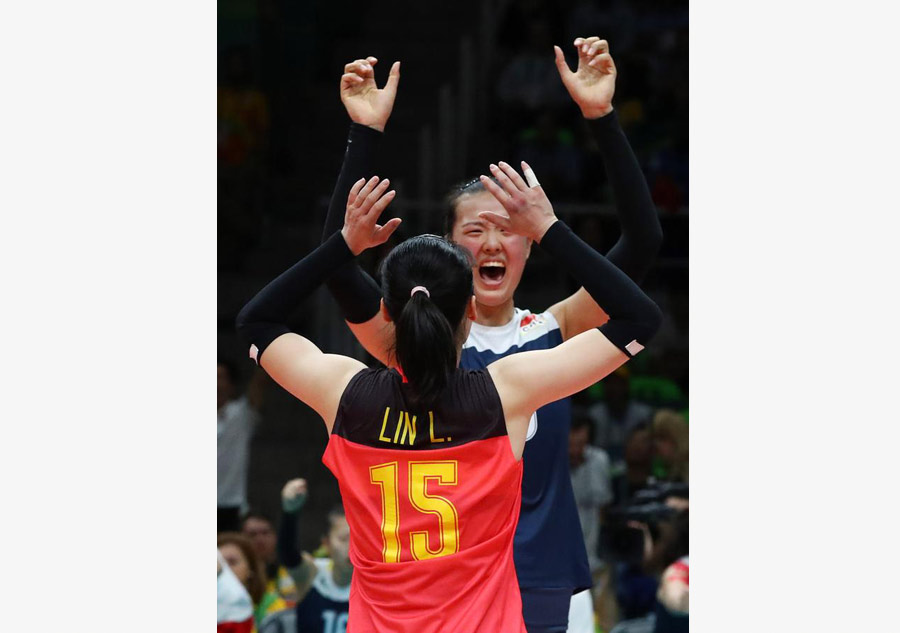 China edges Brazil in Olympic volleyball women's quarterfinals