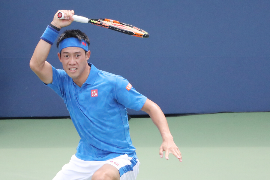 Nishikori wins second-round of US Open in four sets