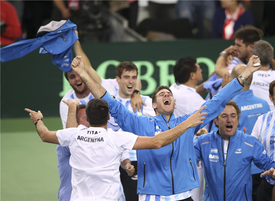 Argentina beats Croatia to claim 1st Davis Cup title
