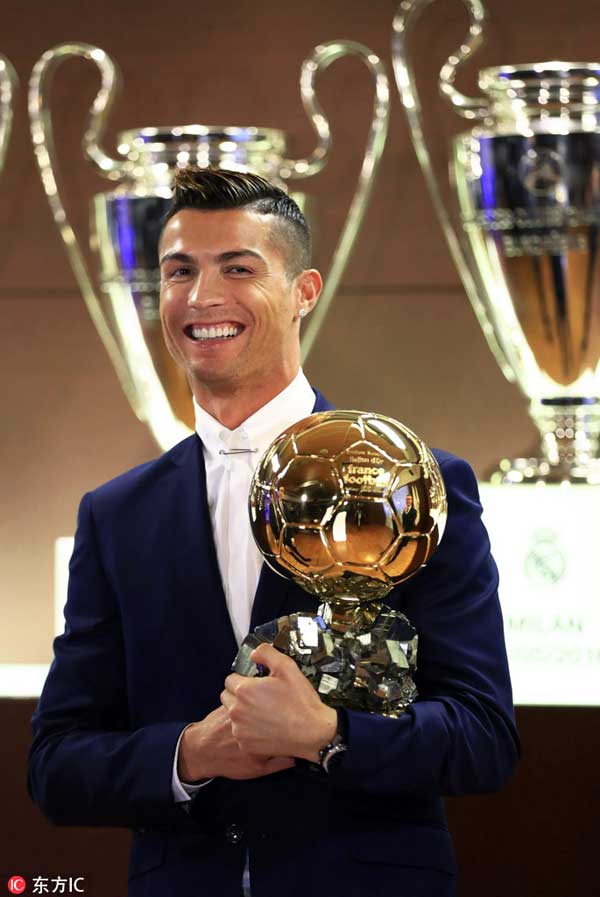 Cristiano Ronaldo wins fourth Ballon d'Or