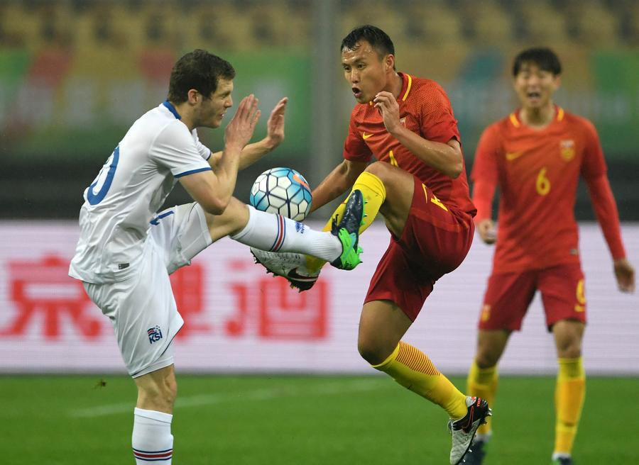 Iceland wins China 2-0 at China Cup Int'l Football Championship