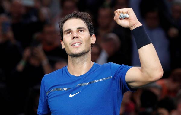 Nadal makes into last eight at Paris Masters, Potro remains in finals berth contention